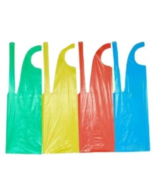 Plastic Aprons 25 Microns Tie-Back Per Pack Of 100 83Cm (L) And 63Cm (W)