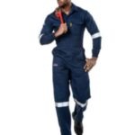 Boiler – Dromex D59 Navy Blue Flame & Acid Overalls With Reflective