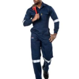 Boiler – Dromex D59 Navy Blue Flame and Acid Overalls With Reflective