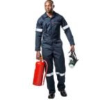 Dromex Fire Fighting & Flash Fire Protection Nomex Navy Blue Boiler Suits With Reflective – Inherent flame retardant yarn