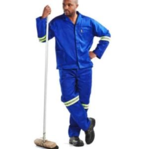 Polycotton Two Piece Hybrid Royal Blue Conti Suits With Reflective Tape