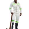 Dromex DW‑J54‑ANGUB‑B Boiler Suit Reflective Unbleached 30‑44 SANS 434
