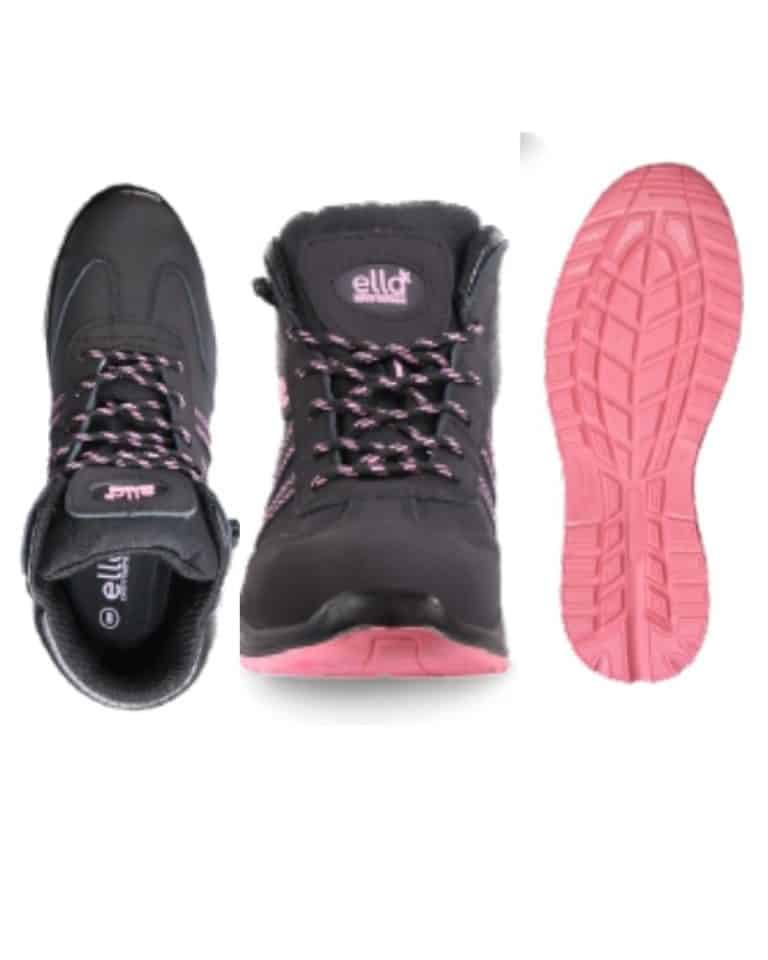 Ella, Jasmine,Smooth Leather, Ladies Safety Boot, Black/Pink ZDI