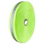 Lime 50Mm Ribbon, 20Mm Silver Reflective, 100M Rolls