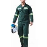 Poly-Viscose Bottle Green Acid Resistant Conti Suits With Reflective