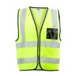 Dromex Lime Reflective Vest , Zip, Id Pouch Small To 5X Large