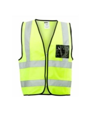 Dromex Lime Reflective Vest , Zip, Id Pouch Small To 5X Large