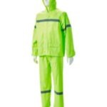 Lime Green Reflective Rubberized Rain Suits, Hood, Zip & Storm Flap Small To 4Xl Moq 20