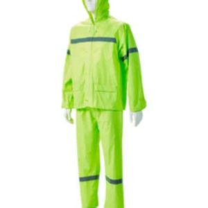 Lime Green Reflective Rubberized Rain Suits, Hood, Zip and Storm Flap Small To 4Xl Moq 20