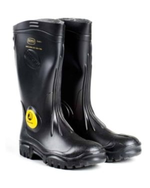 Shosholoza Gum Boot Dromex Black Gumboot, Steel Toe Cap (Stc) Acid & Oil Resistant