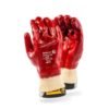 Dromex GPVC/KW PVC Glove Smooth Finish Red L EN388
