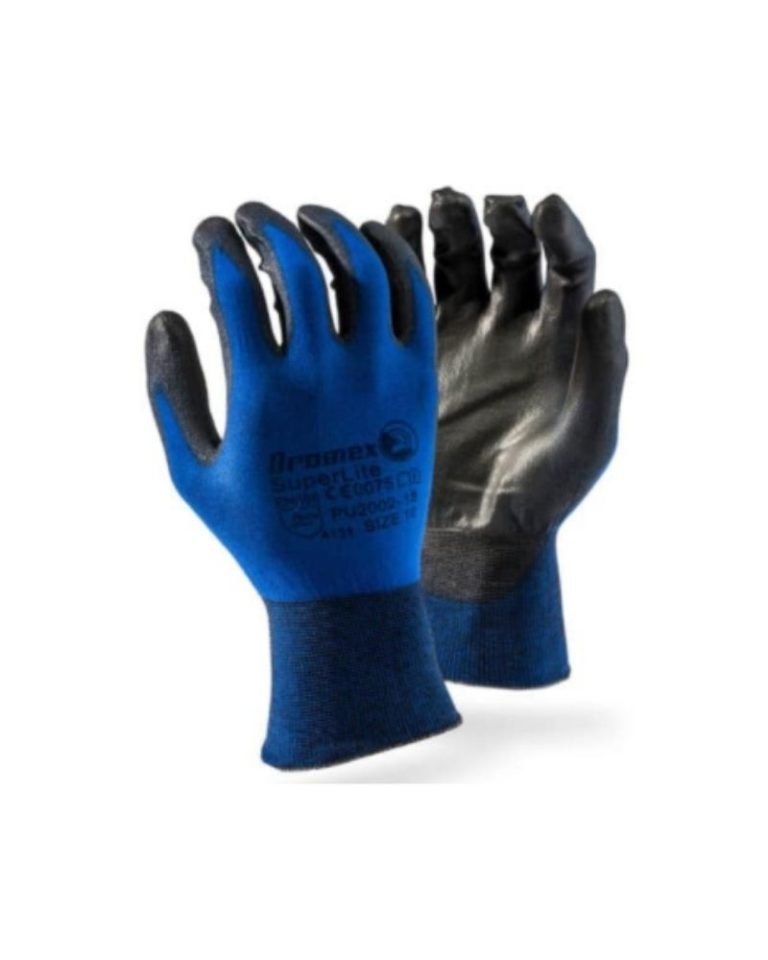 Dromex Superlight Nylon Black Micro Coated Gloves Super Grip Zdi