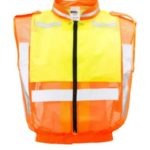 Lime/Orange Traffic Reflective Vest, 100% Polyester, Sleeveless