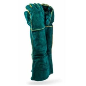 Dromex Superior Green Lined Leather Welding Gloves – Welted Shoulder Length