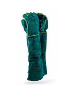 Dromex Superior Green Lined Leather Welding Gloves – Welted Shoulder Length Moq 12