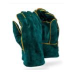 Dromex Superior Green Lined Leather Welding Gloves – Welted Wrist Length Moq 12