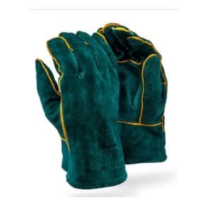 Dromex Superior Green Lined Leather Welding Gloves – Welted Wrist Length