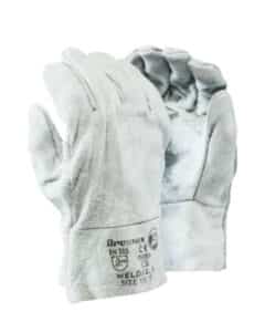 Dromex WELD/2.5 Chrome Leather Double Palm Gloves Grey 10.5 EN388