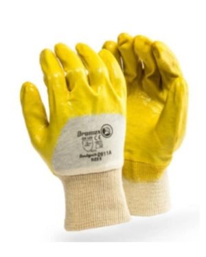 Flexi Tough Premium Yellow Nitrile Palm Coated Knitted Wrist Glove – Actifresh Moq 120