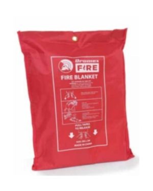 Dromex Glass Fibre Fire Blanket In A Storage Bag, 550C, White 2X2M