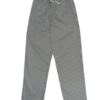 Printed Baggy Chef Pants WHITE & BLACK HOUNDSTOOTH