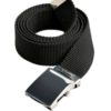 Javlin Black Nylon Belt 30mm Silver Buckle One‑Size
