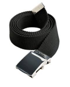 Javlin Black Nylon Belt 30mm Silver Buckle One‑Size