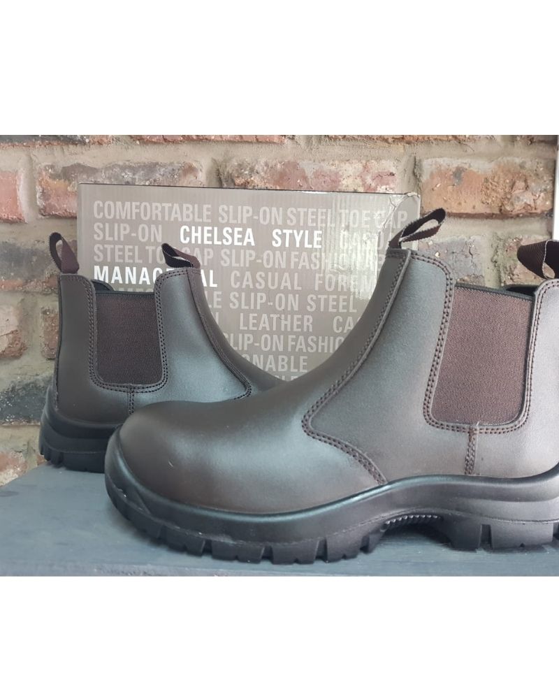 Chelsea Boots – Safety Boot Or Brown MOQ 50 - PPE - Safety & Uniform Online Shop