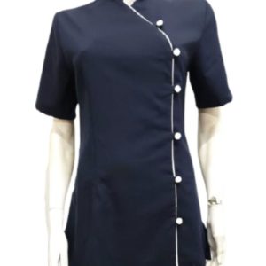 N2042 – Blouse With Contrast And Detailed Neck