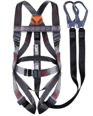 Sisi Belted Harness: Double Leg Lanyard With Scaffolding Hooks – Belted