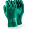 Dromex Heavy Duty Green PVC Gloves 27cm Chemical Resistant L EN388