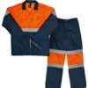 Javlin Two‑Tone Hi‑Vis Reflective Conti‑Suit Navy/Lime 30–64 EN20471