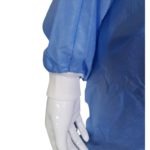 Blue Isolation Gowns 50Gsm, White Cuffs (Clear Packaging) – Buy In Bulk And Save