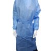 Blue Isolation Gowns 50Gsm, White Cuffs (Clear Packaging) - Buy In Bulk And Save