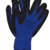 Javlin 13G Blue Nylon Liner, Flexi  Nitrile Coating, Black Sandy Finish,