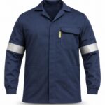 Dromex D59 Flame & Acid Resistant Reflective Jacket Navy Blue SABS