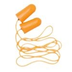 JAVLIN Foam Earplugs With Cord  – Orange