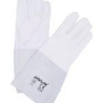 Javlin White Goatskin Vip Leather Glove Superior Quality With 15Cm Leather Cuff