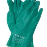 Javlin Green Pvc Glove With Foam Finish 30cm Gauntlet