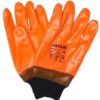 Javlin PVC Orange Freezer Gloves Knitted Wrist