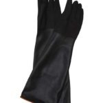 Javlin Black / Orange Elbow Length Rubber Glove, Rough Palm, Superior Quality, 200Gsm