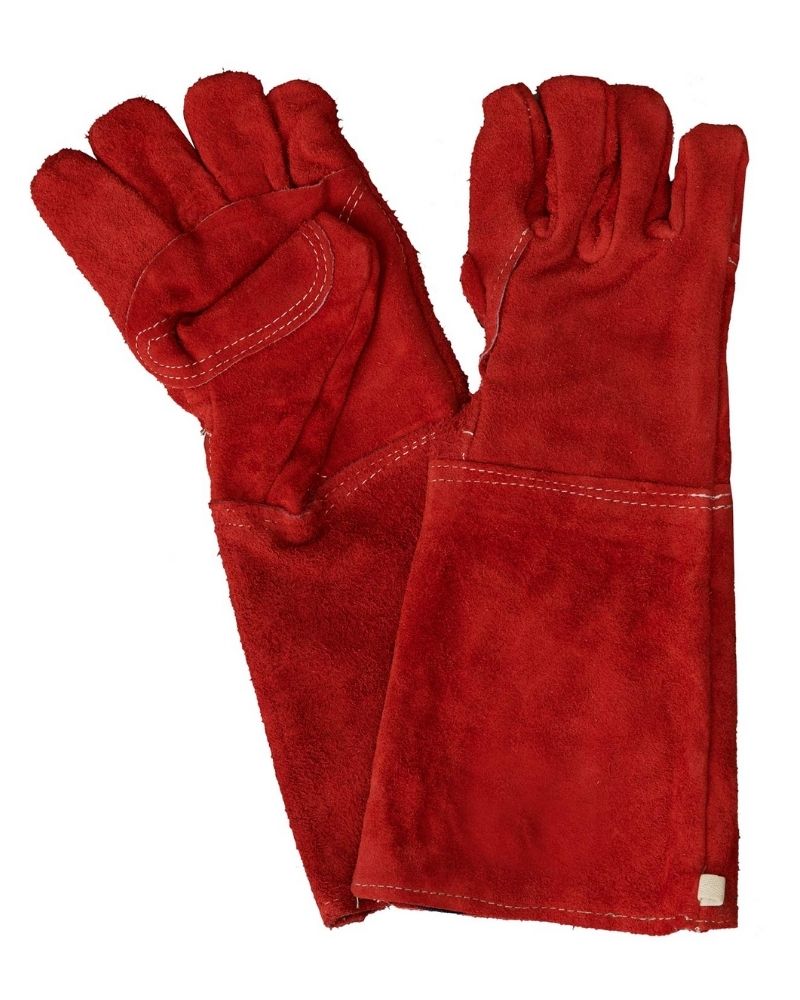 long leather welding gloves