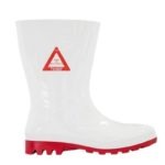 Fielder Unisex 3/4 Mid-Calf, White with Red sole Gumboot
