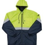 JAVLIN ICE Hi Vis Navy/Lime Safety Jacket – Wind Resistant, Water Resistant 800-1000Mm, Insulated To – 20C