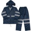 Javlin 6145‑PVC Reflective Rain Suit 50mm Tape Navy S‑5XL EN20471
