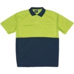 JAVLIN Flu Lime Navy Hi Viz Bi Colour Polo Shirt S / S