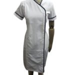 Short Sleeve Uniform Dress with front zip