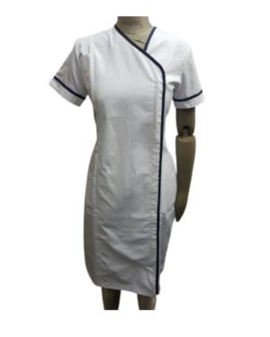 Short Sleeve Uniform Dress with front zip