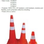 Orange PVC Traffic Cone – with reflective tape