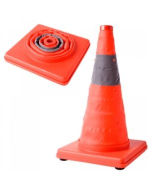 Fold Away Traffic Cone – With Reflective Tape